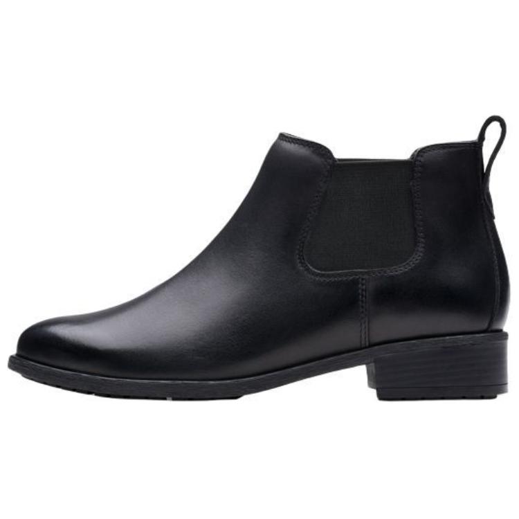 Ботинки челси женские Clarks короткие на каблуке, черный