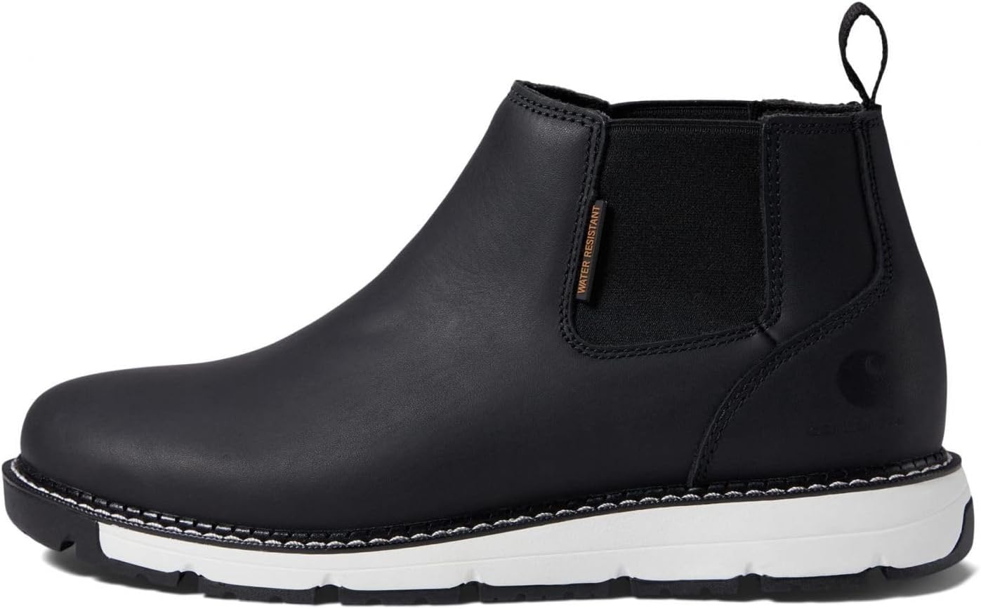 

Carhartt Millbrook Romeo Steel Toe Wedge Work Boot - ботинки для мужчин, с высотой голенища 4", из коричневой промасленной кожи, устойчивые к скольжению и поражению электрическим током, с технологиями FastDry и Rain Defender, Black Oil Tanned