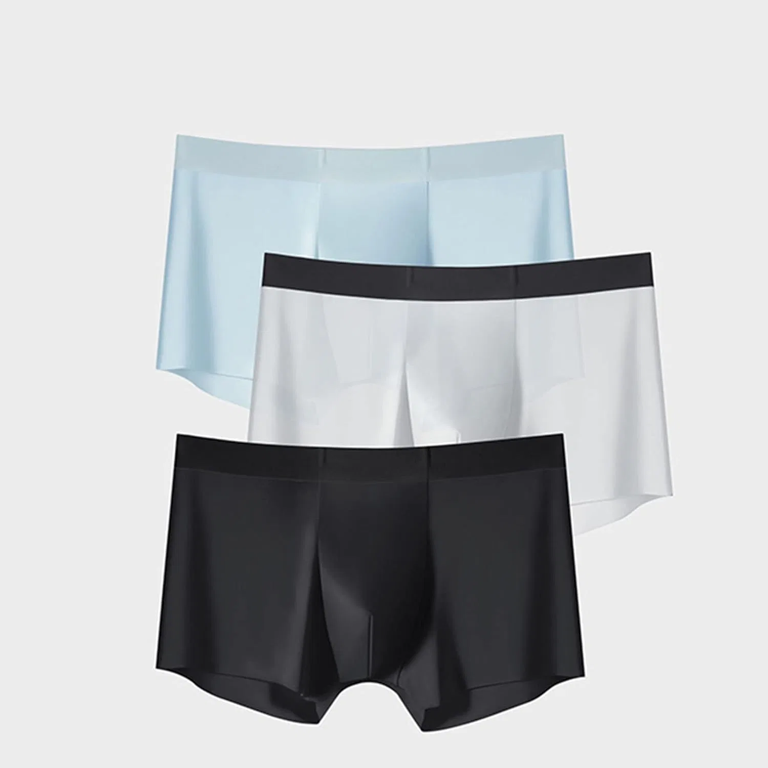 Боксеры быстросохнущие, Men's Waist Ice Silk, синие — фото 4