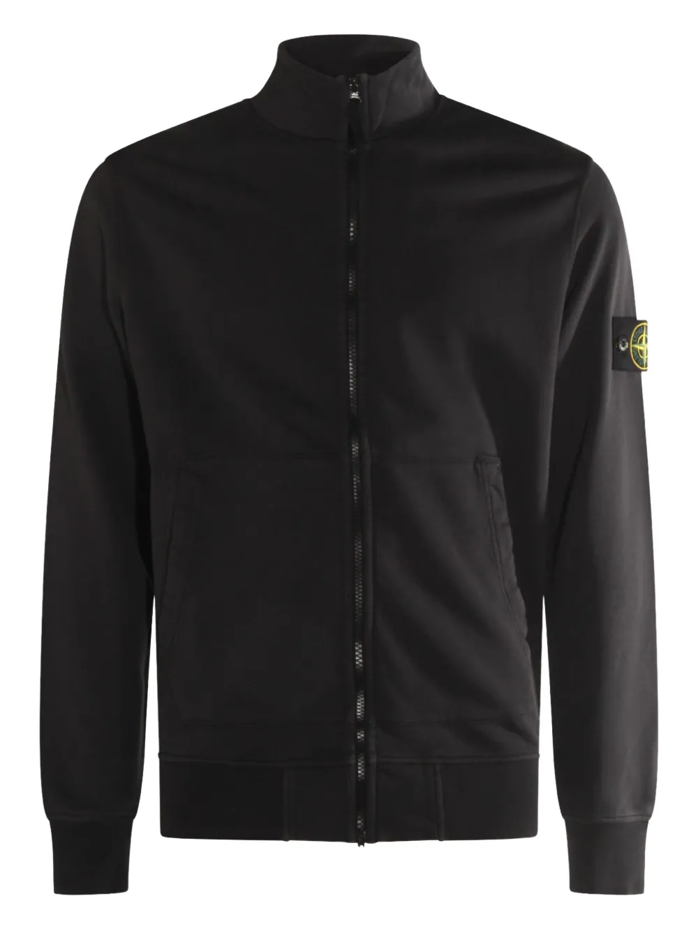 

Толстовка на молнии с логотипом Stone Island, черный