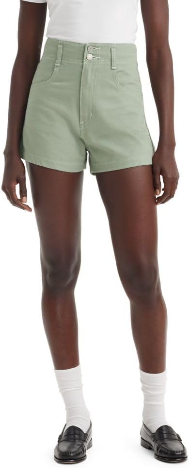 

Женские укороченные джинсы Levi's Mom с высокой талией и контрастной строчкой, Lily Pad