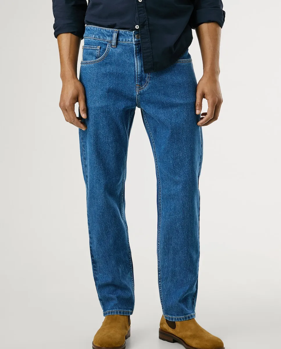 

Мужские джинсы Cash прямого кроя с молнией Pepe Jeans, синий