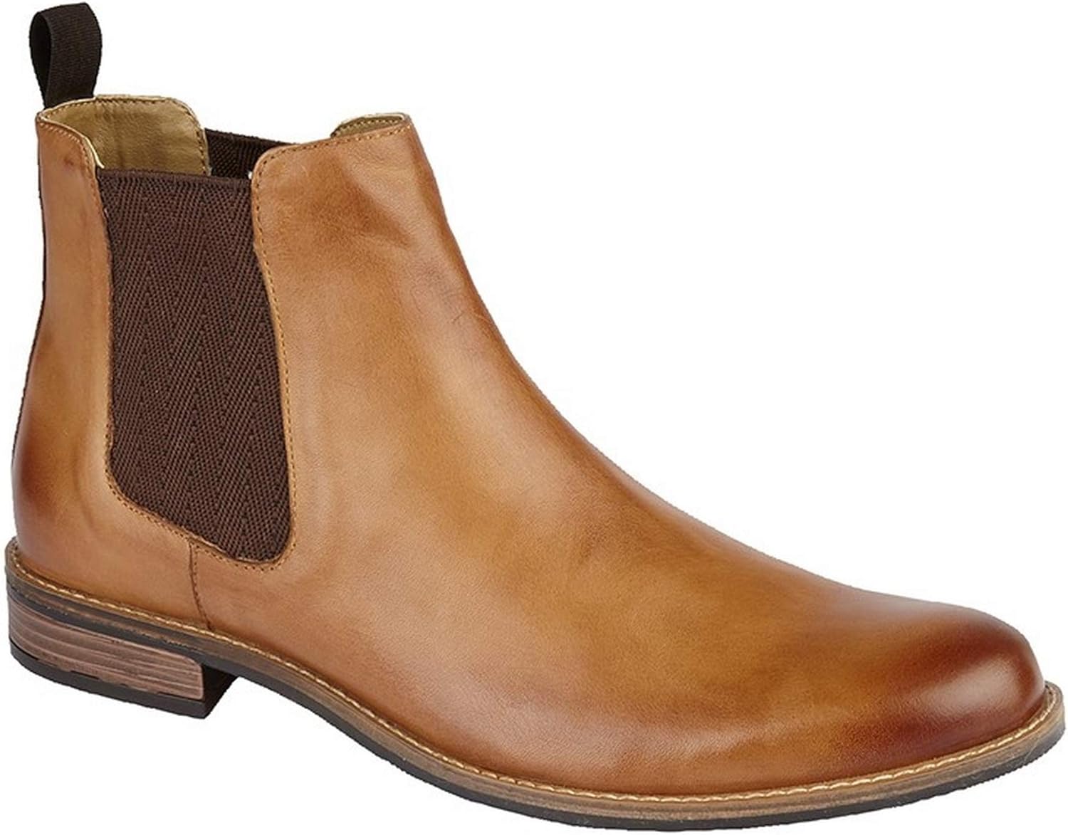 

Мужские ботинки Chelsea Roamer с тканевым и искусственно-кожаным верхом, текстильной и ПУ подкладкой, ПУ стелькой и подошвой из ТПР Roamers, Tan