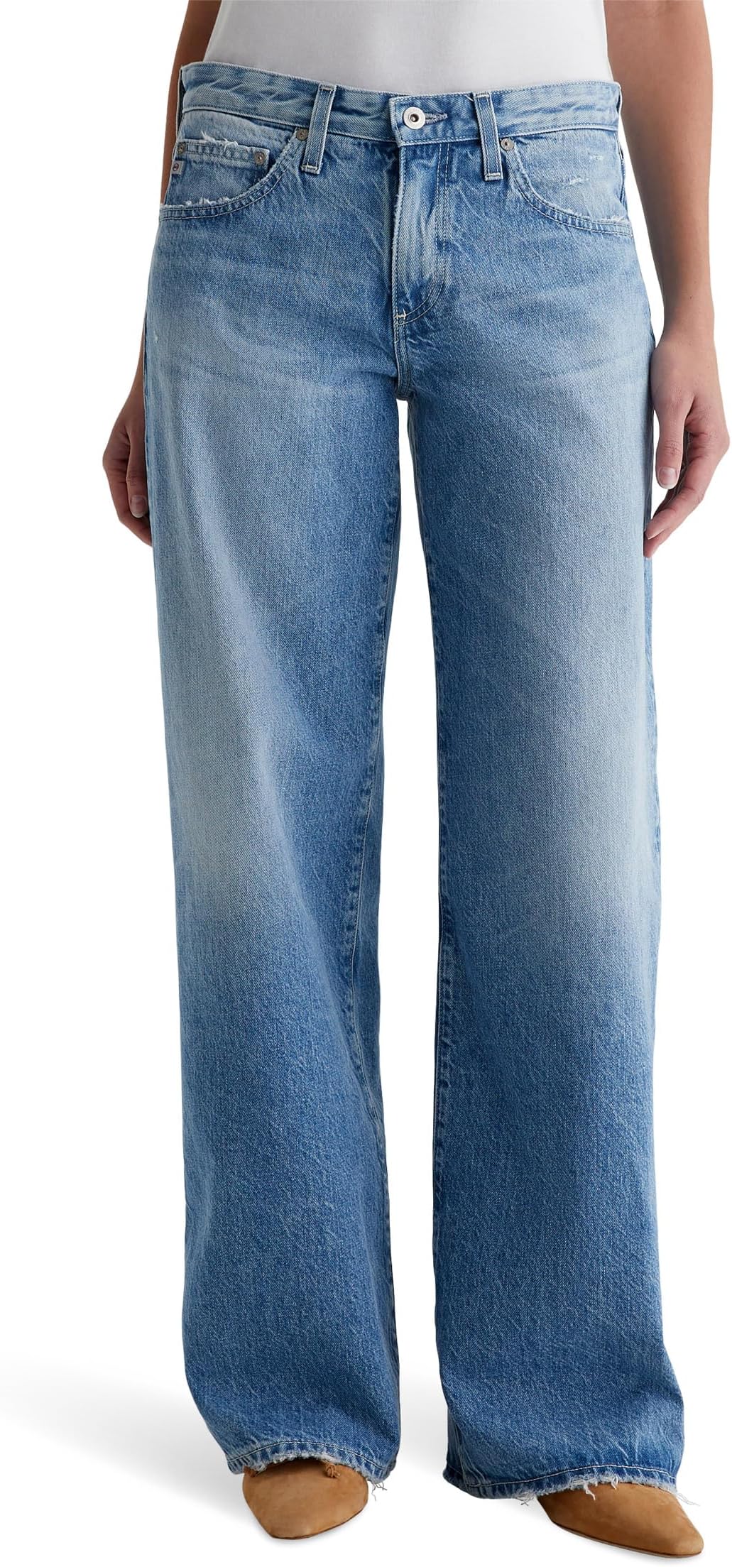 

Джинсы AG Jeans Adria Low Rise Baggy Wide Leg in 17 Years Divergent, цвет 17 Years Divergent