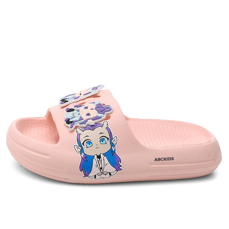 

Детские тапочки с низким верхом, устойчивые к истиранию, легкие, амортизирующие, нескользящие ABC KIDS, розовый