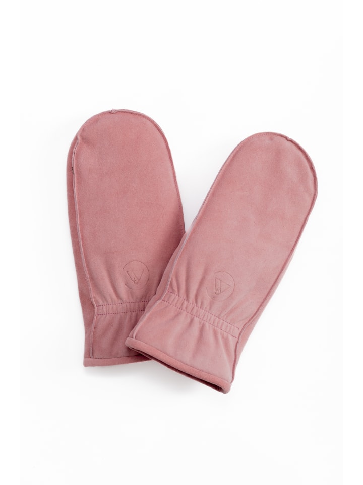 

CASH-MERE.CH Замшевые варежки из козьей шерсти, розовые