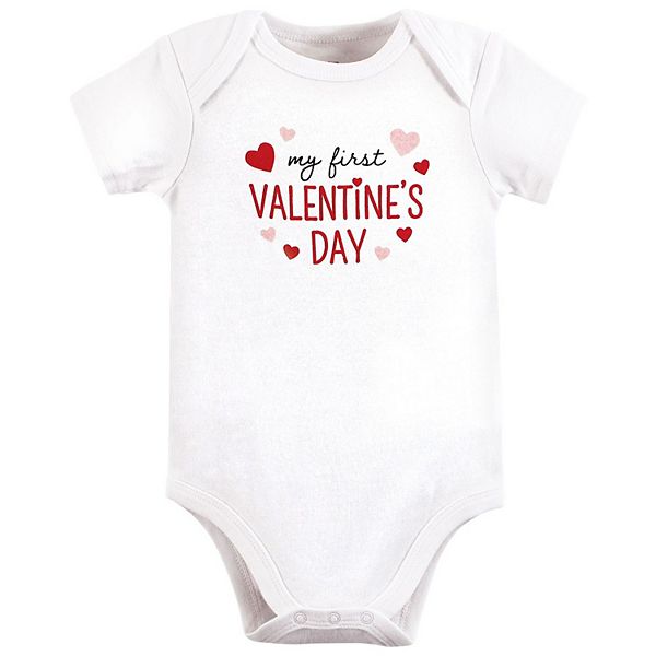 Боди для девочки из хлопка, Valentine Sweetheart Hudson Baby — фото 3
