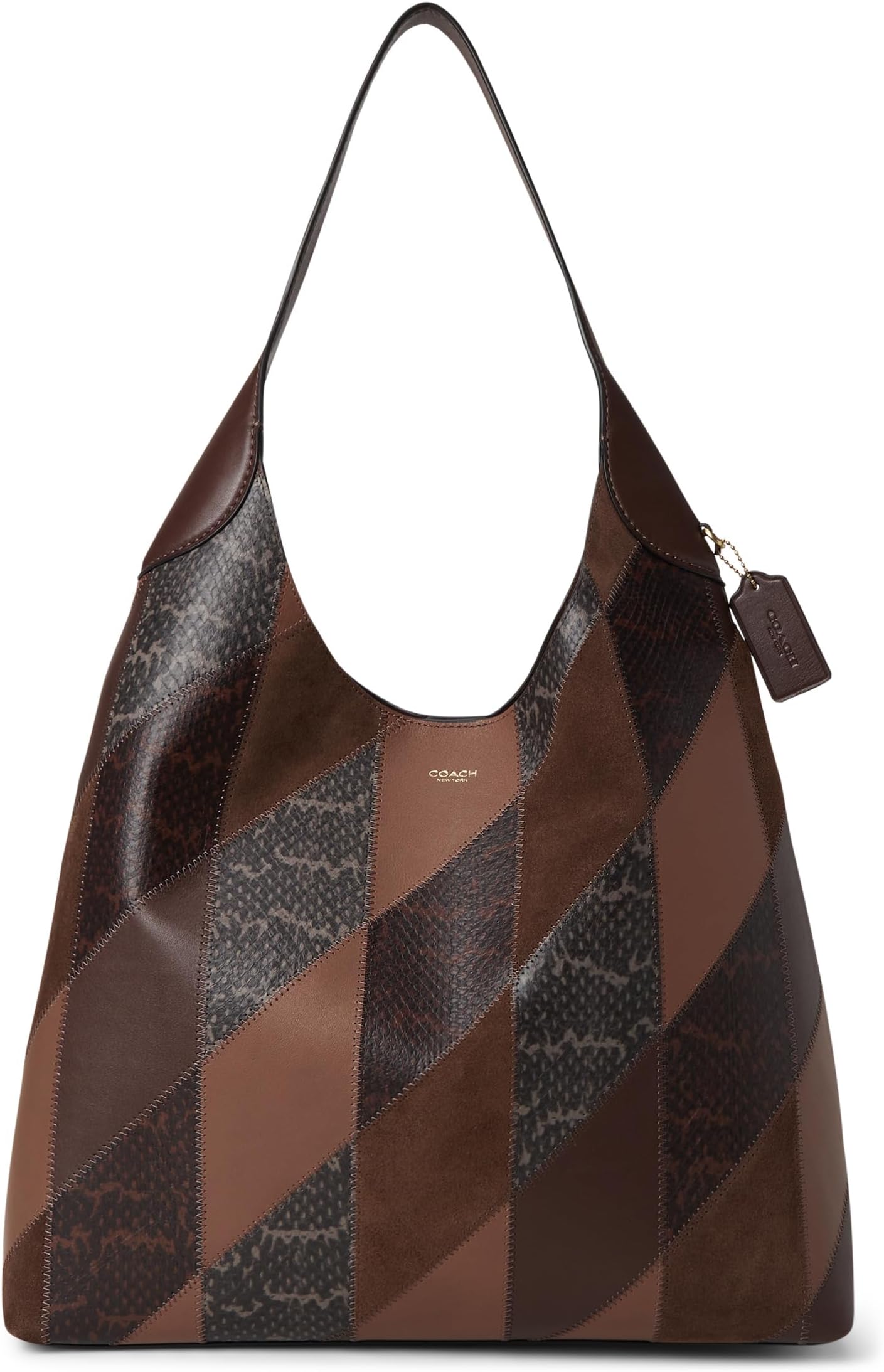 

Сумка через плечо COACH Brooklyn Shoulder Bag 39 With Snakeskin Patchwork, цвет Maple Multi