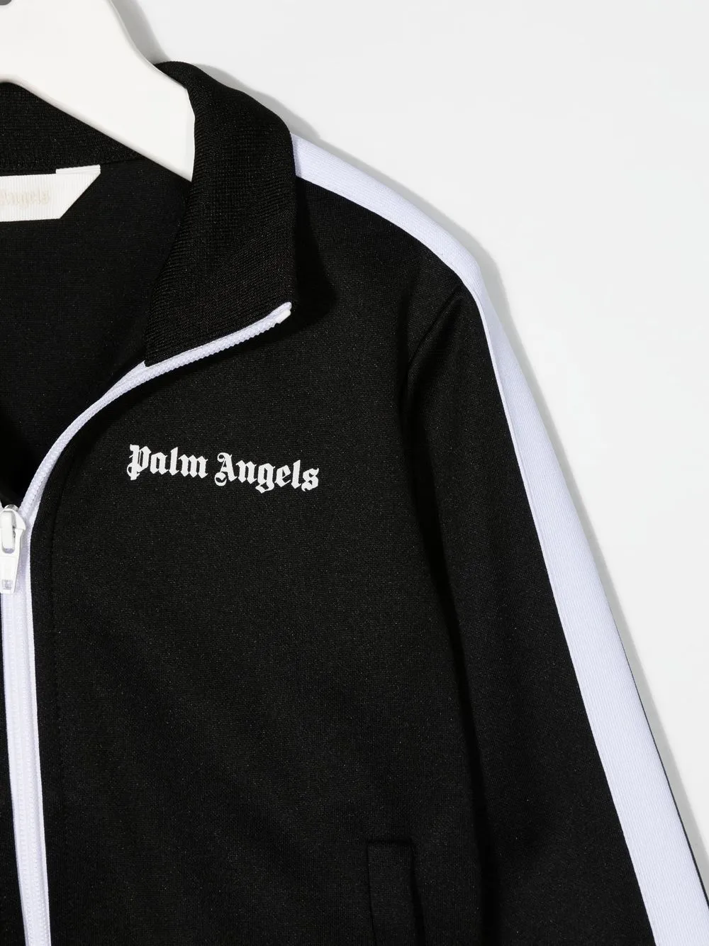 Толстовка на молнии с логотипом Palm Angels Kids, черный — фото 3
