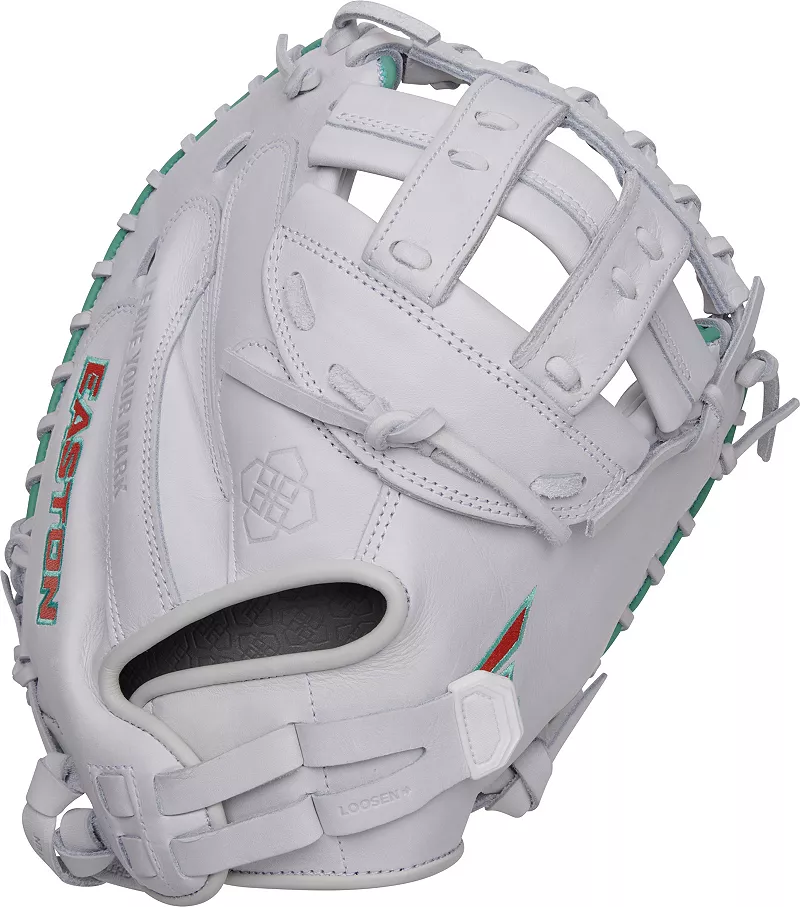 

Easton 34" Jen Schro "The Rudi" Профессиональная коллекция, перчатки Fastpitch Catcher's Mitt Easton Sports, белый/бирюзовый