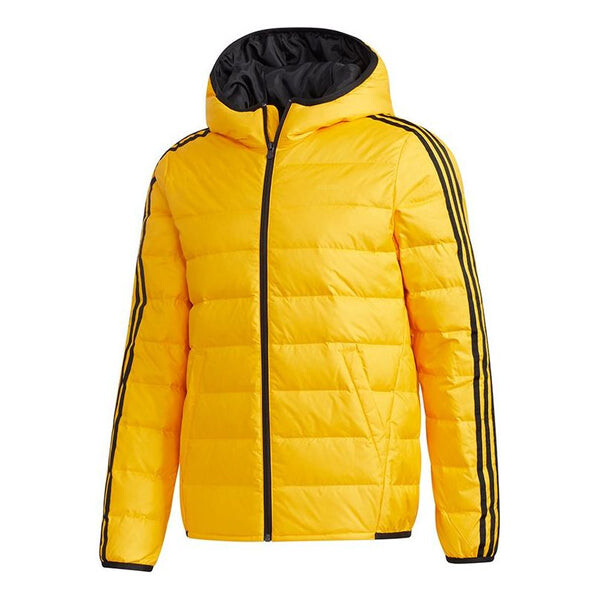 

Пуховик adidas neo M 3s Lwd Puff Sports hooded down Jacket Gold Color, желтый