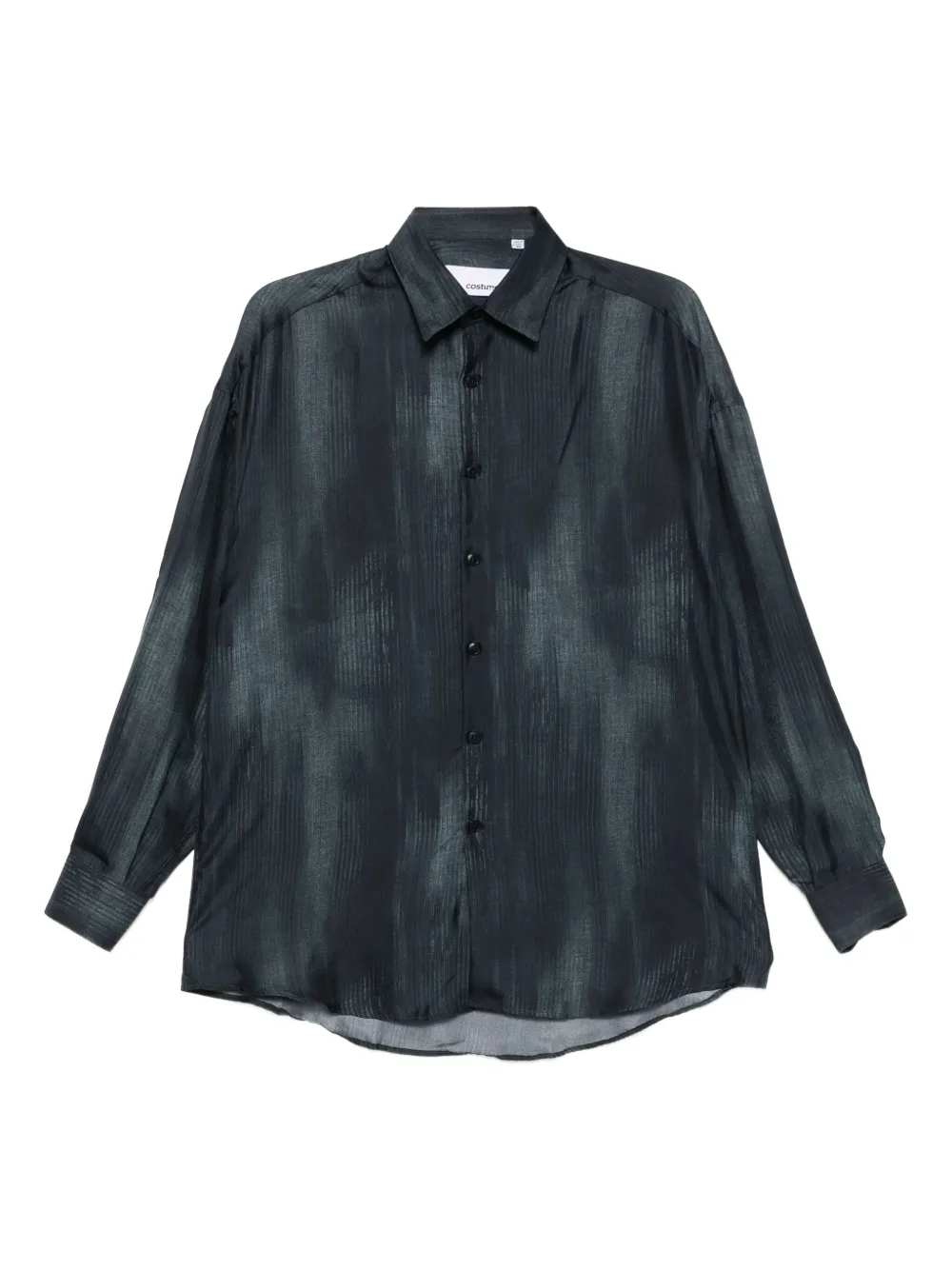 

Рубашка с длинными рукавами и абстрактным принтом Costumein, синий