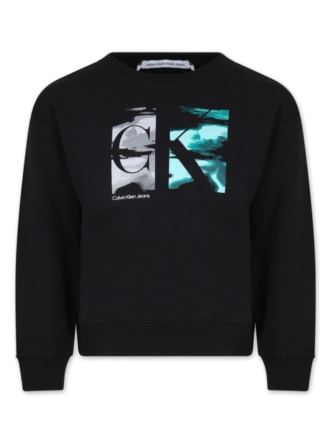 

Толстовка с монограммой Calvin Klein Kids, черный