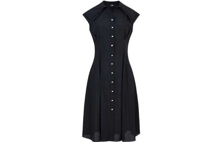 

KARL LAGERFELD Женское черное платье без рукавов KARL LAGERFELD / Karl Lagerfeld Jeans