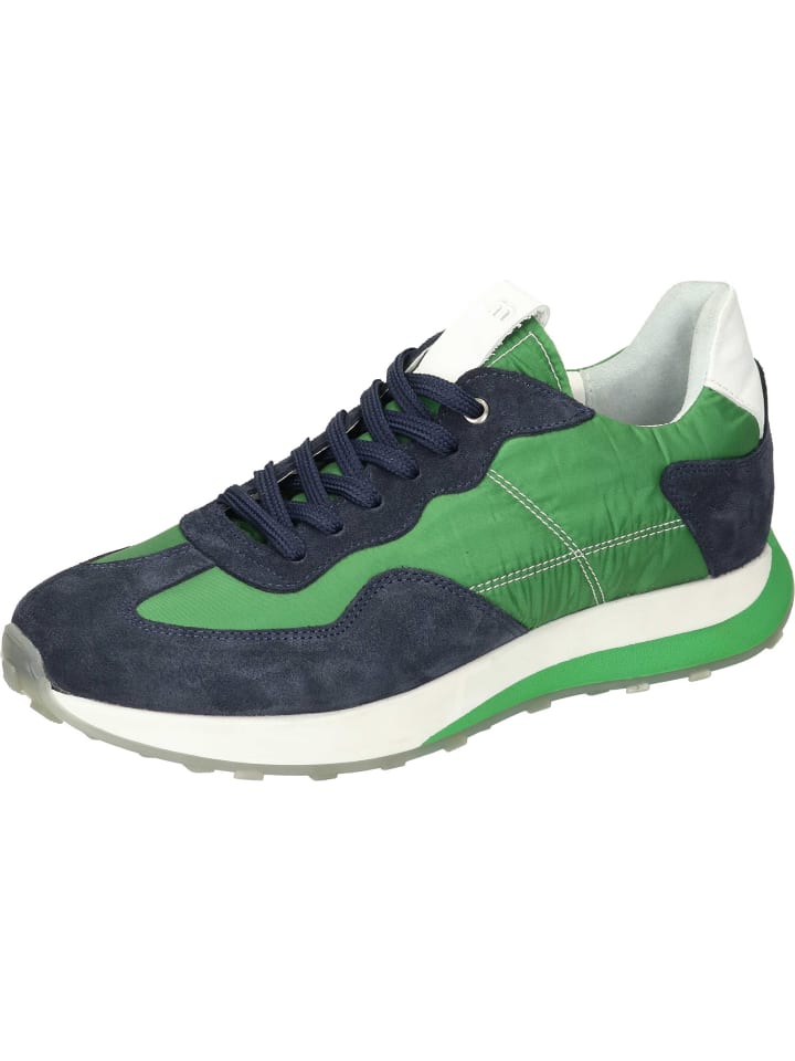 

Кроссовки на шнуровке manitu, цвет navy/green