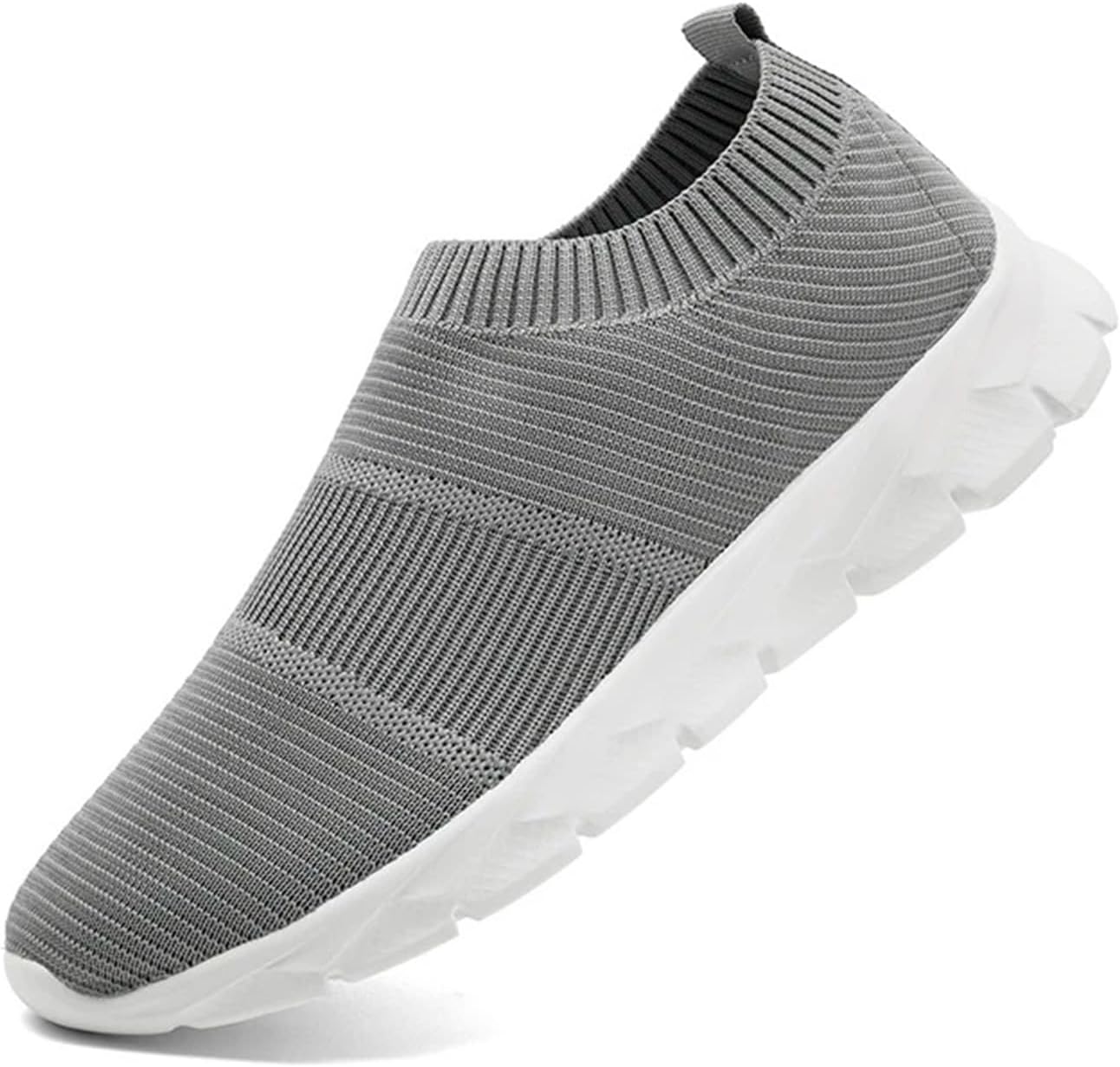 

Мужские повседневные белые слипоны, сетчатые, дышащие, легкие, удобные, нескользящие кроссовки для ходьбы и бега Generic