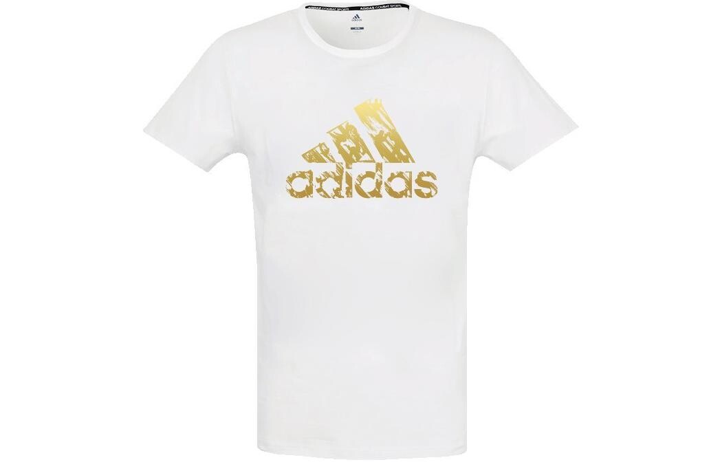 Футболка мужская золотая этикетка на белом фоне Adidas, цвет Gold label on white background
