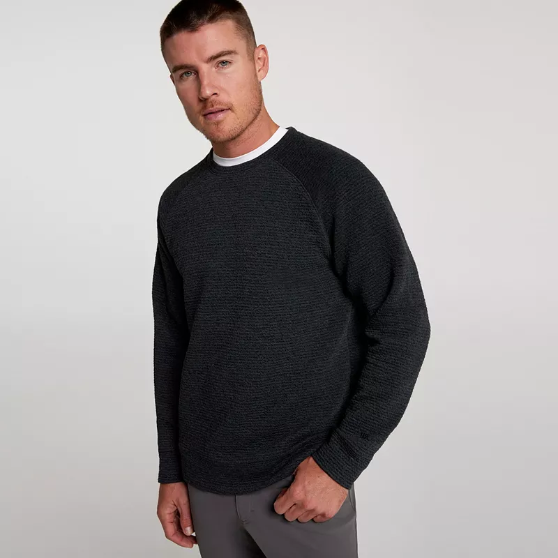 

Мужская флисовая футболка VRST Recharge Lunar Fleece Crew, цвет Pure Black Heather