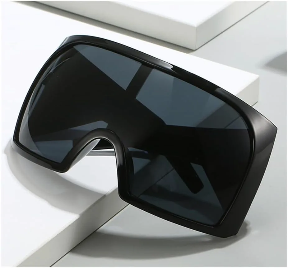 

Панк-солнцезащитные очки большого размера для женщин и мужчин, женские солнцезащитные очки для активного отдыха и спорта, защита от ультрафиолета UV400 HDUBFY, 1