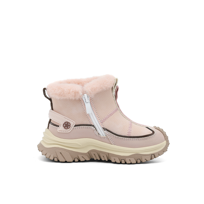 Высокие детские ботинки Khaki Brown Lotus Pink Kids' Jeep, Khaki Brown/Lotus Pink — плотный хлопок — фото 2