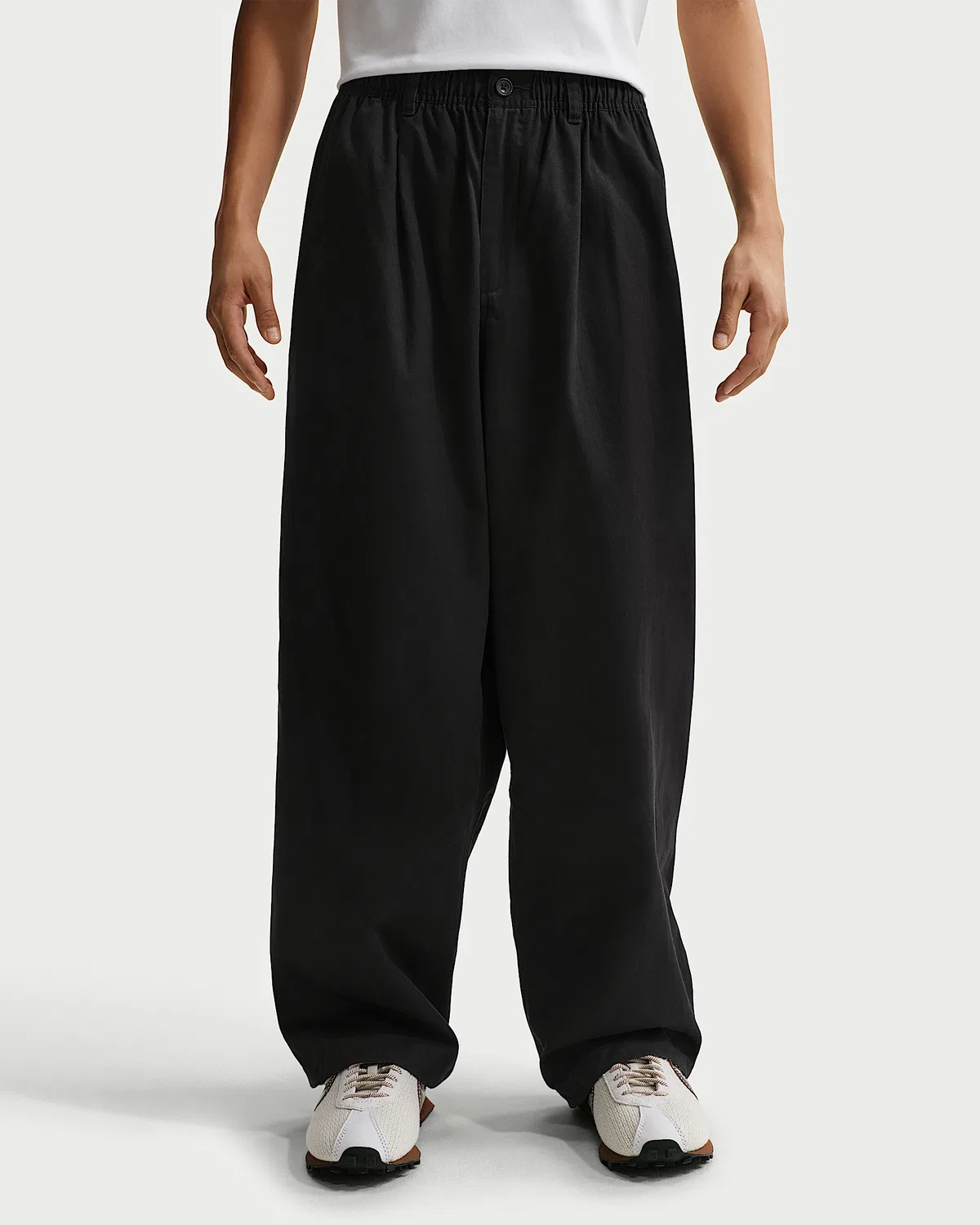 Мужские широкие брюки Nike Life, Black/White — фото 2