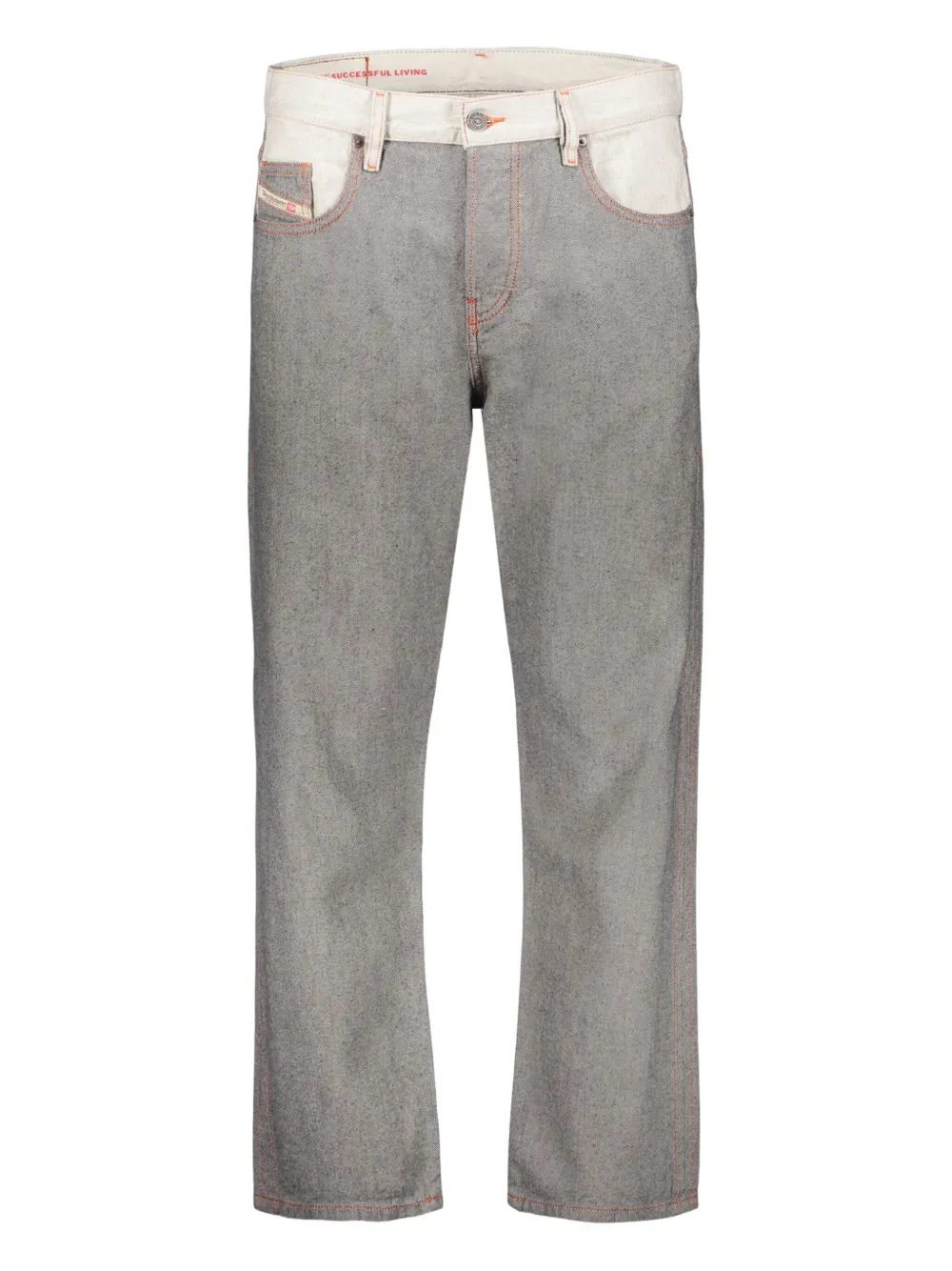 

Джинсы с пятью карманами и эффектом потертости Diesel, серый