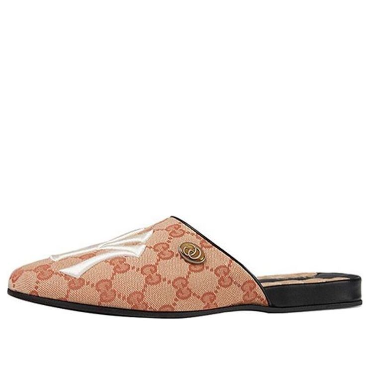 Шлепанцы (WMNS) Gucci NY Yankees x Princetown G 'Brown'