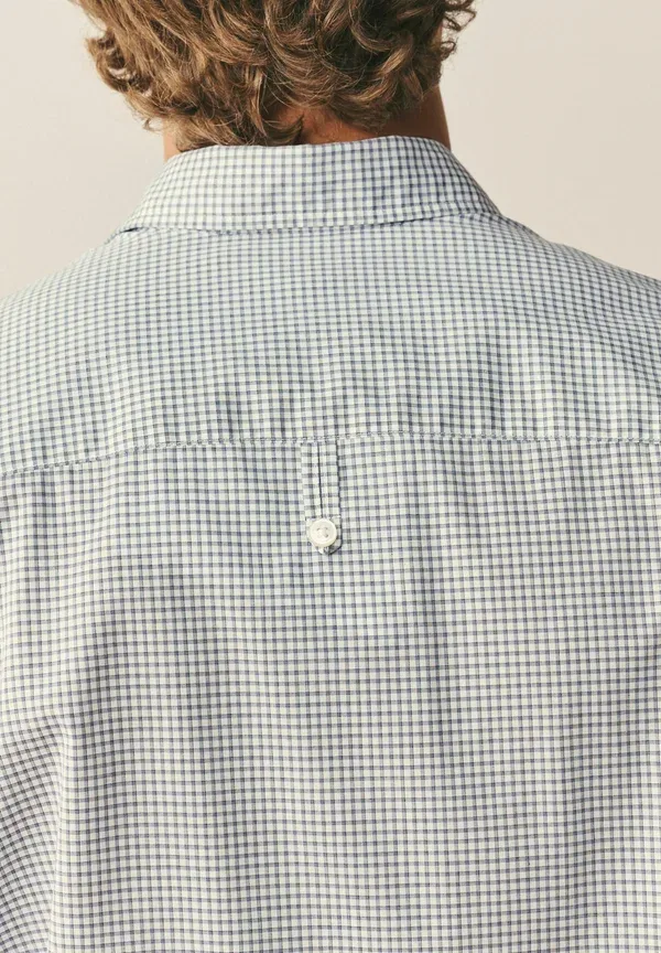 Рубашка Next, white grey mini check, бело-серый мелкий клетчатый узор