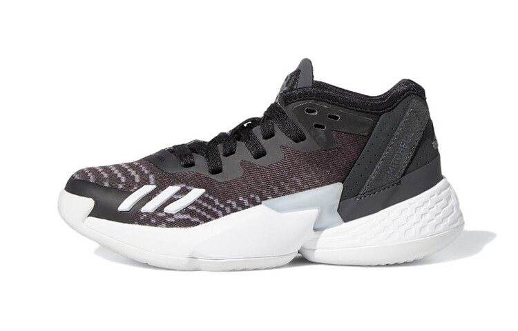 

Баскетбольные кроссовки DON Issue #4 для детей PS Mid-top черного/белого цвета Adidas