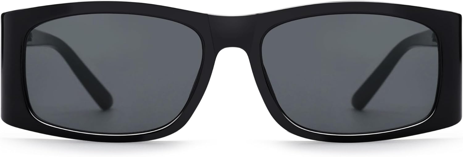 

Ретро-солнцезащитные очки квадратной формы для женщин, винтажные большие очки в стиле 70-х годов с защитой от УФ-излучения UV400, модель AP3714 Appassal, C1 Black/Grey