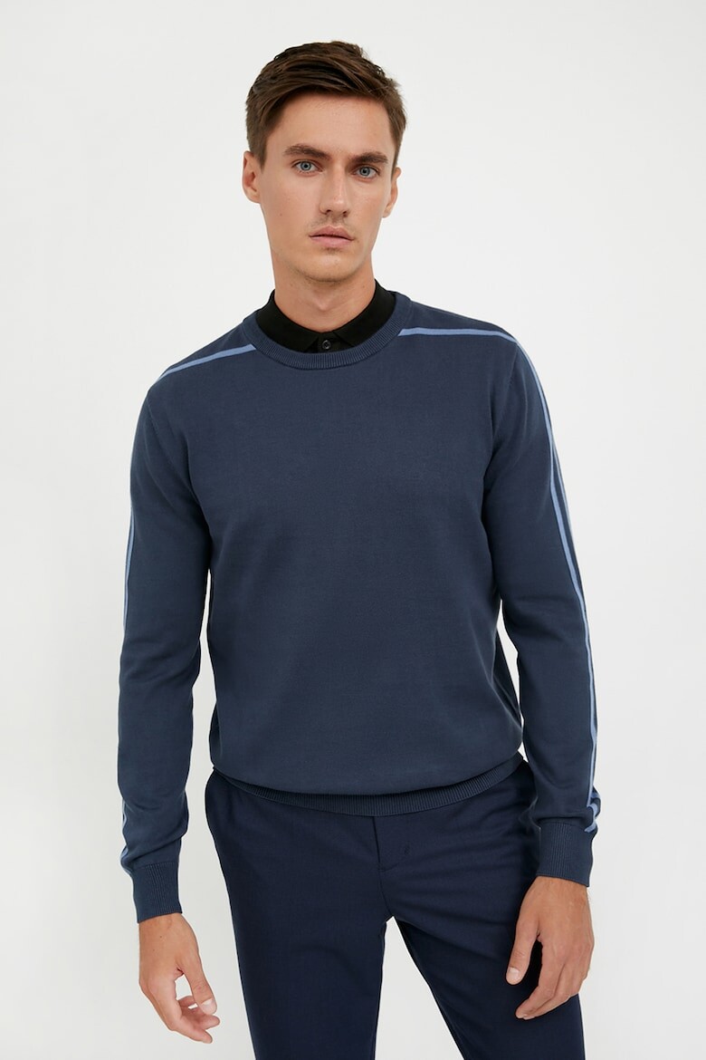 

Свитер тонкой вязки с овальным вырезом горловины Finn Flare, индиго