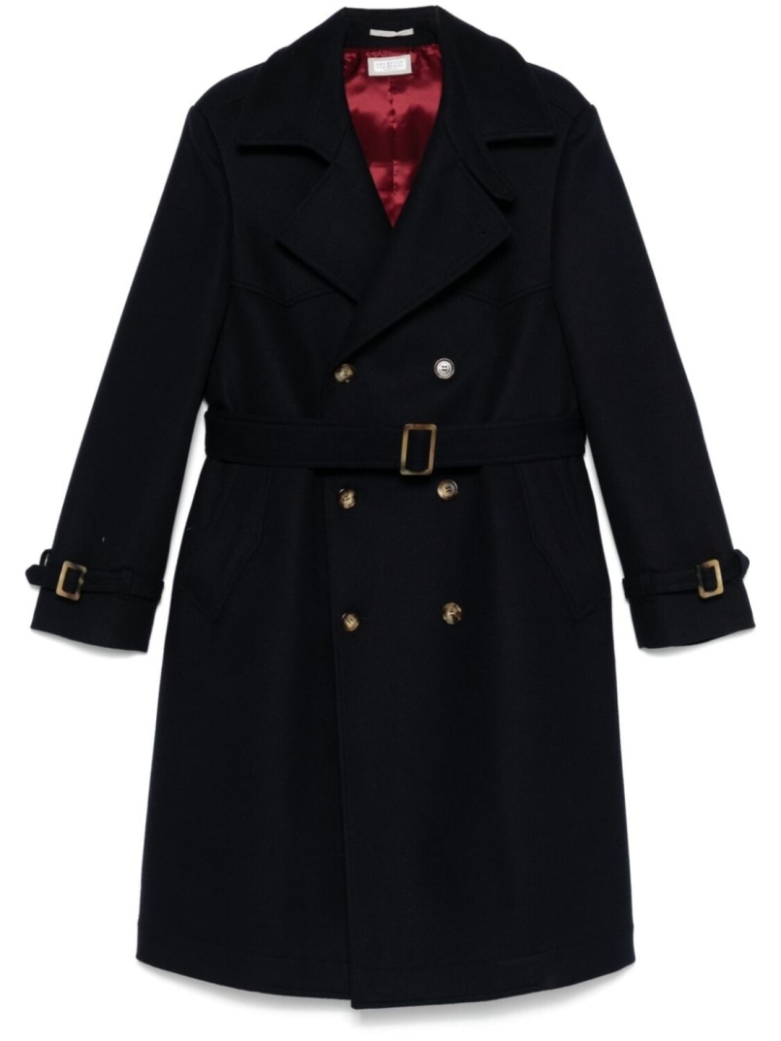

Шерстяное пальто Brunello Cucinelli, синий