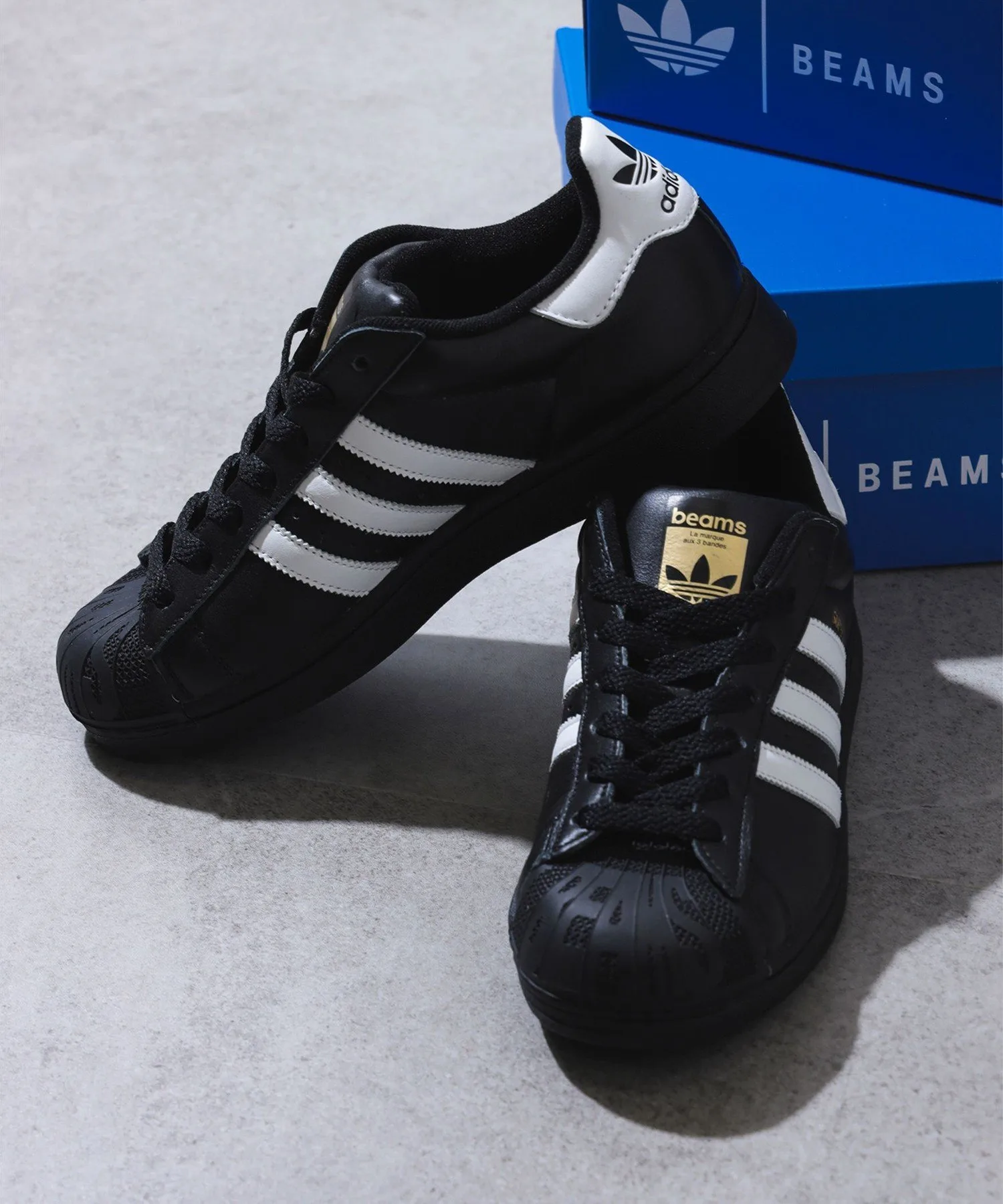 Adidas / SUPERSTAR II ЧЕРНЫЕ BEAMS, BLACK — фото 4