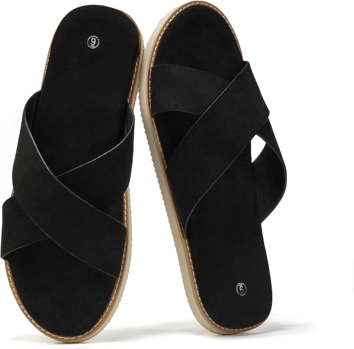 

Мужские летние сандалии SoleilSandal из замши, удобные шлепанцы с стелькой из пены с эффектом памяти, подошва из ЭВА, противоскользящие, повседневные модные X-Slides, черный