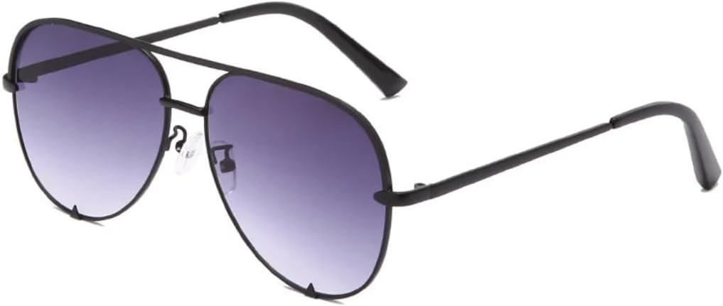 

Солнцезащитные очки с защитой от УФ-излучения UV400 | Металлические двойные перемычки, градиентные линзы | Для женщин и мужчин, для занятий спортом на открытом воздухе и вождения DSVIGF, Black-gray