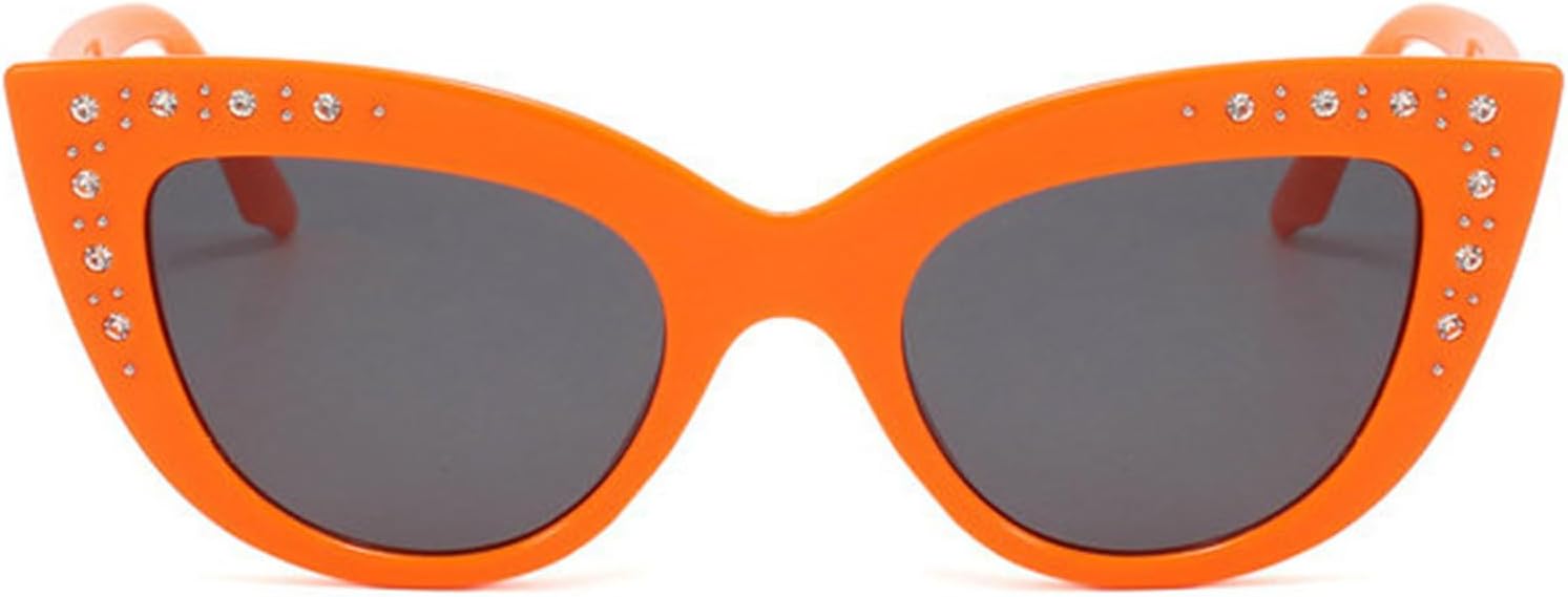 

Солнцезащитные очки «кошачий глаз» с бриллиантами, женские, в стиле ретро, ​​украшенные стразами, сверкающие кристаллами и жемчугом, роскошные очки с блестками helena, Orange