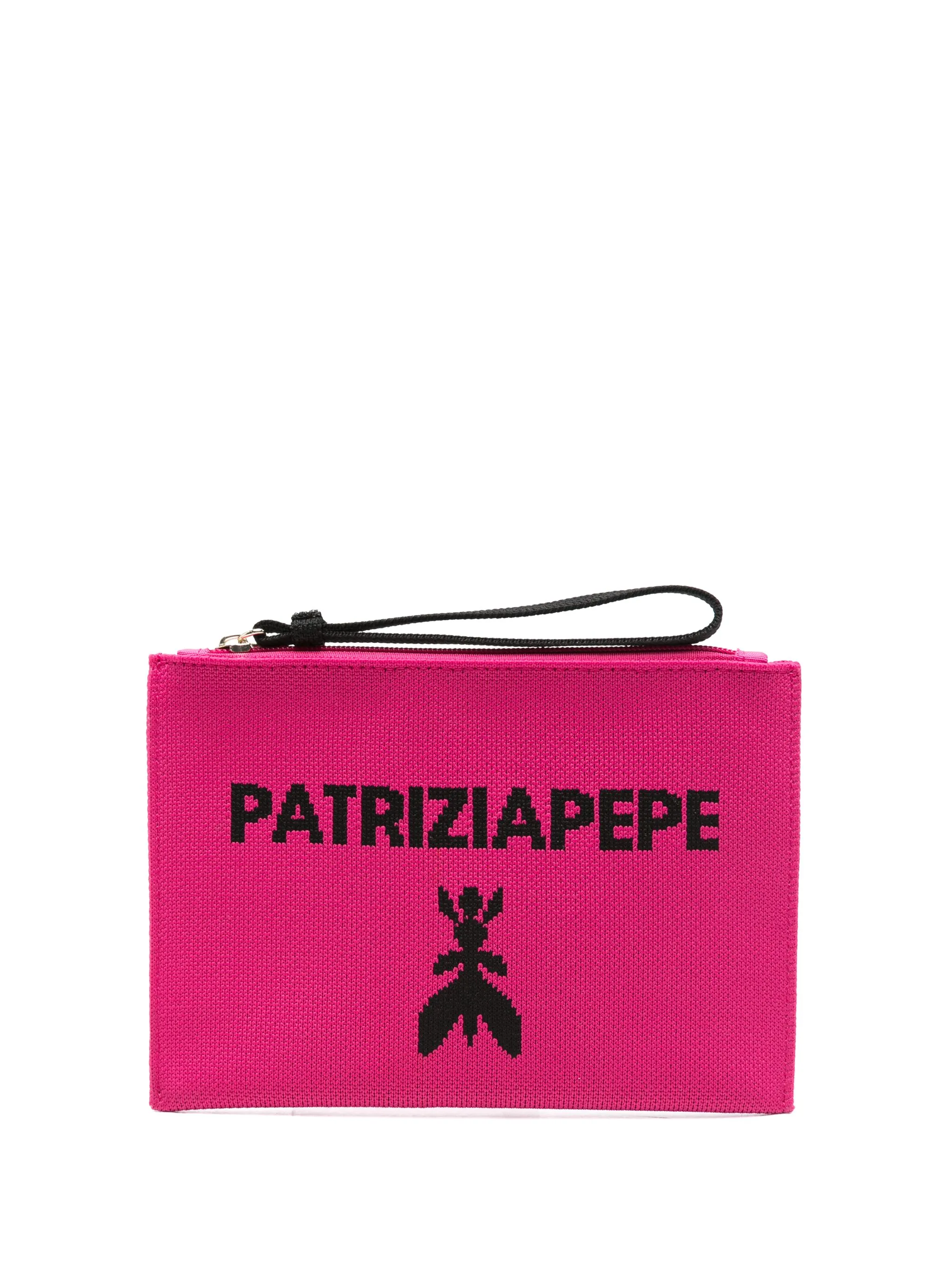 

Маленький клатч с жаккардовым логотипом Patrizia Pepe, розовый
