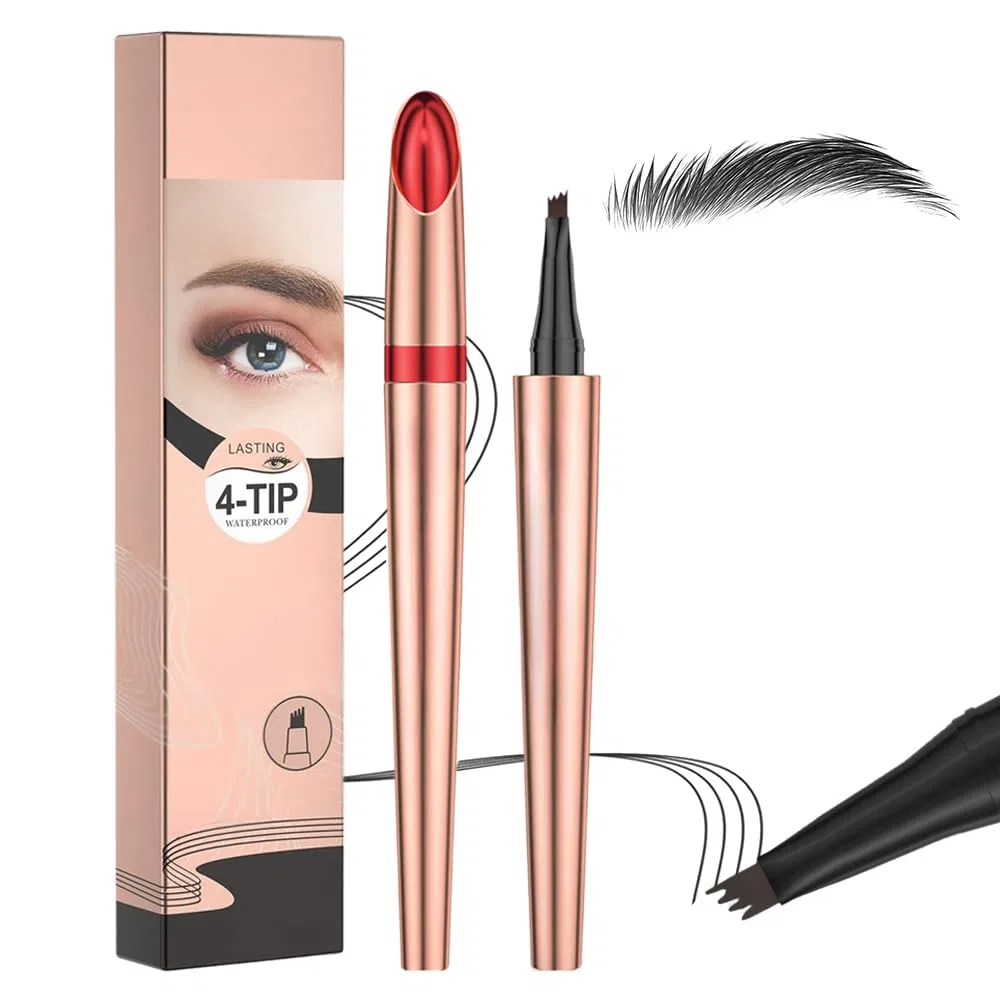 Водостойкий карандаш для бровей «Microblading Eyebrow Pencil 2025» с 4 зубцами (черный) Generisch, Black