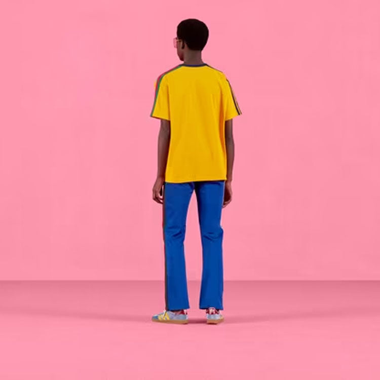 Спортивные брюки Gucci x adidas Cotton Jersey Sweatpants 'Cobalt Blue', синий — фото 4