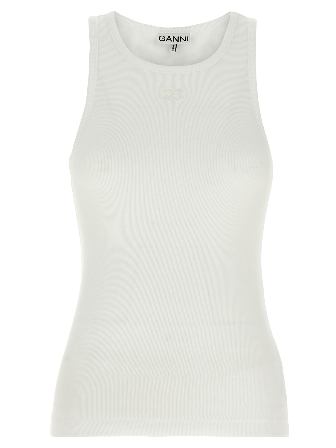 

Топ в рубчик GANNI, белый