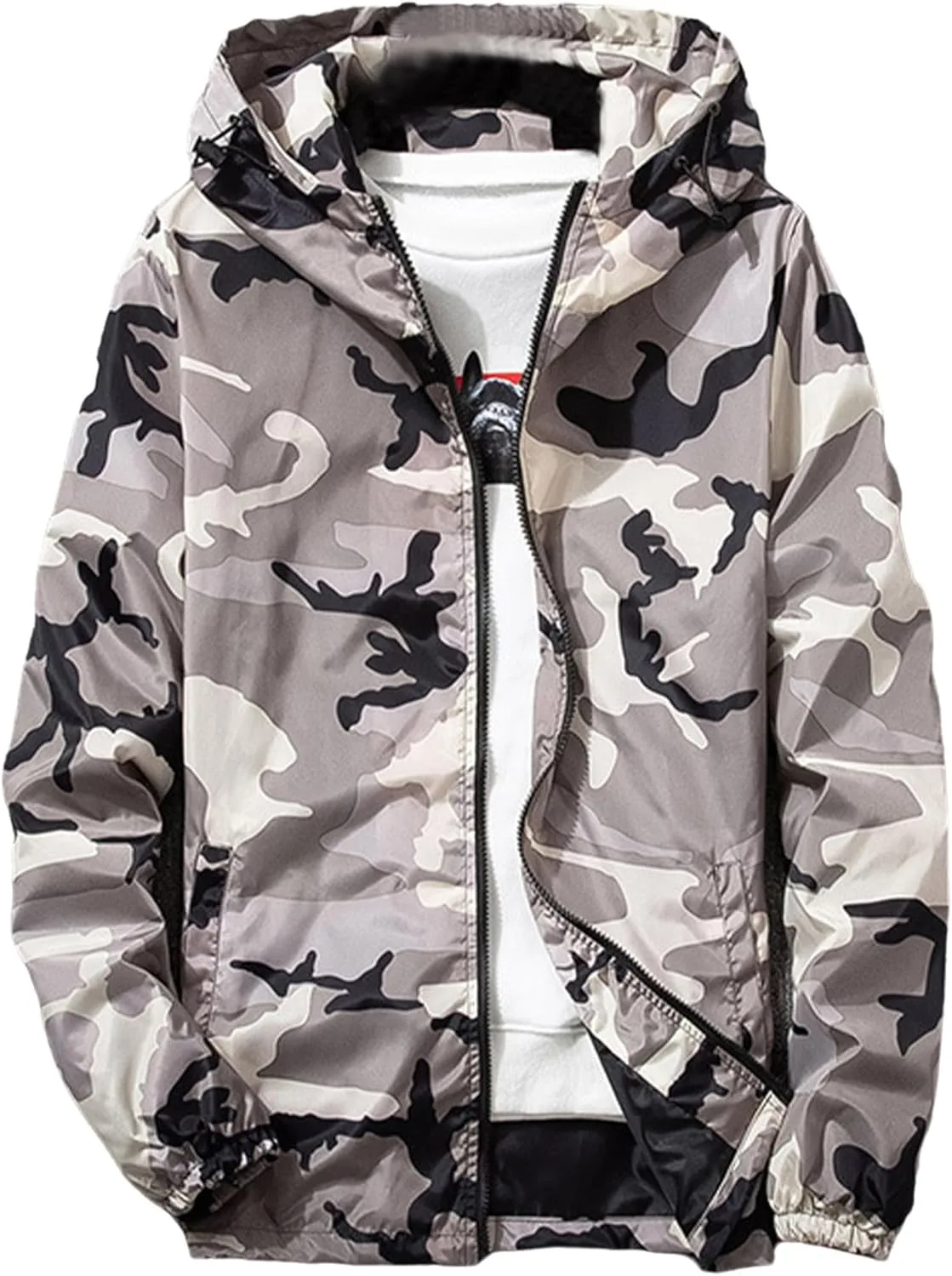 

Мужская худи с капюшоном на молнии Yhong