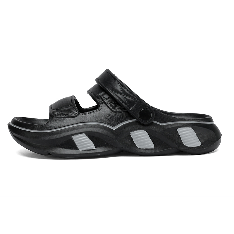 

NANJIREN Мужские пляжные сандалии Black/Gray в черном цвете, цвет Black