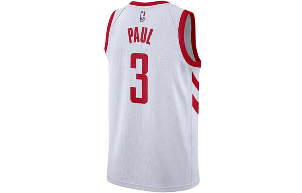 Майка Nike NBA Basketball Jersey Vest SW Fan Edition houston rockets Paul No. 3 White, белый — фото 2