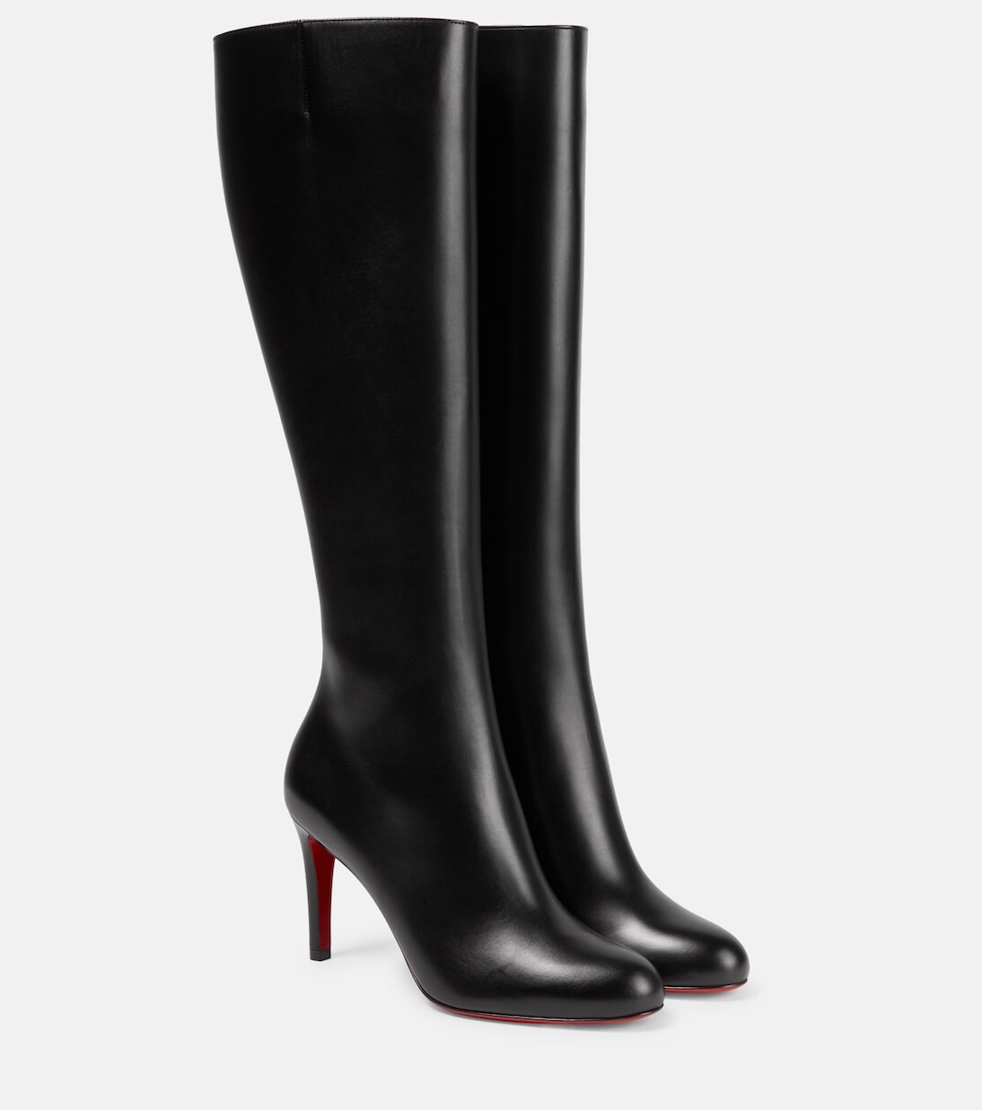 Кожаные ботинки pumppie bota Christian Louboutin, черный