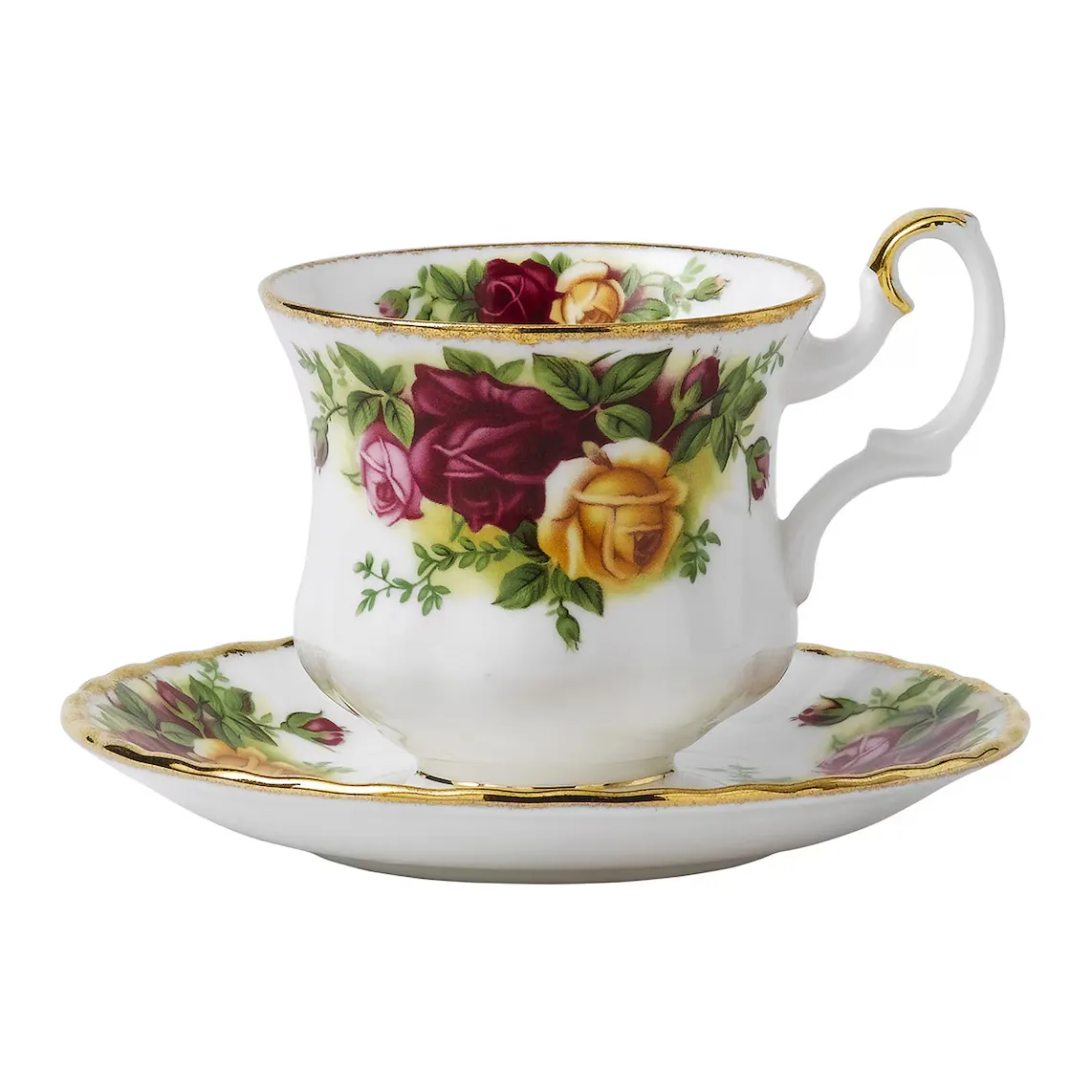 

Кофейная чашка и блюдце Old Country Roses Royal Albert, разноцветный