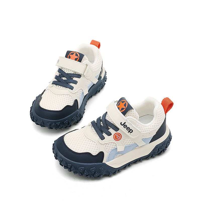 Кроссовки Jeep Kids Lifestyle Shoes Kids Low-top Blue, бежевый/синий — фото 4