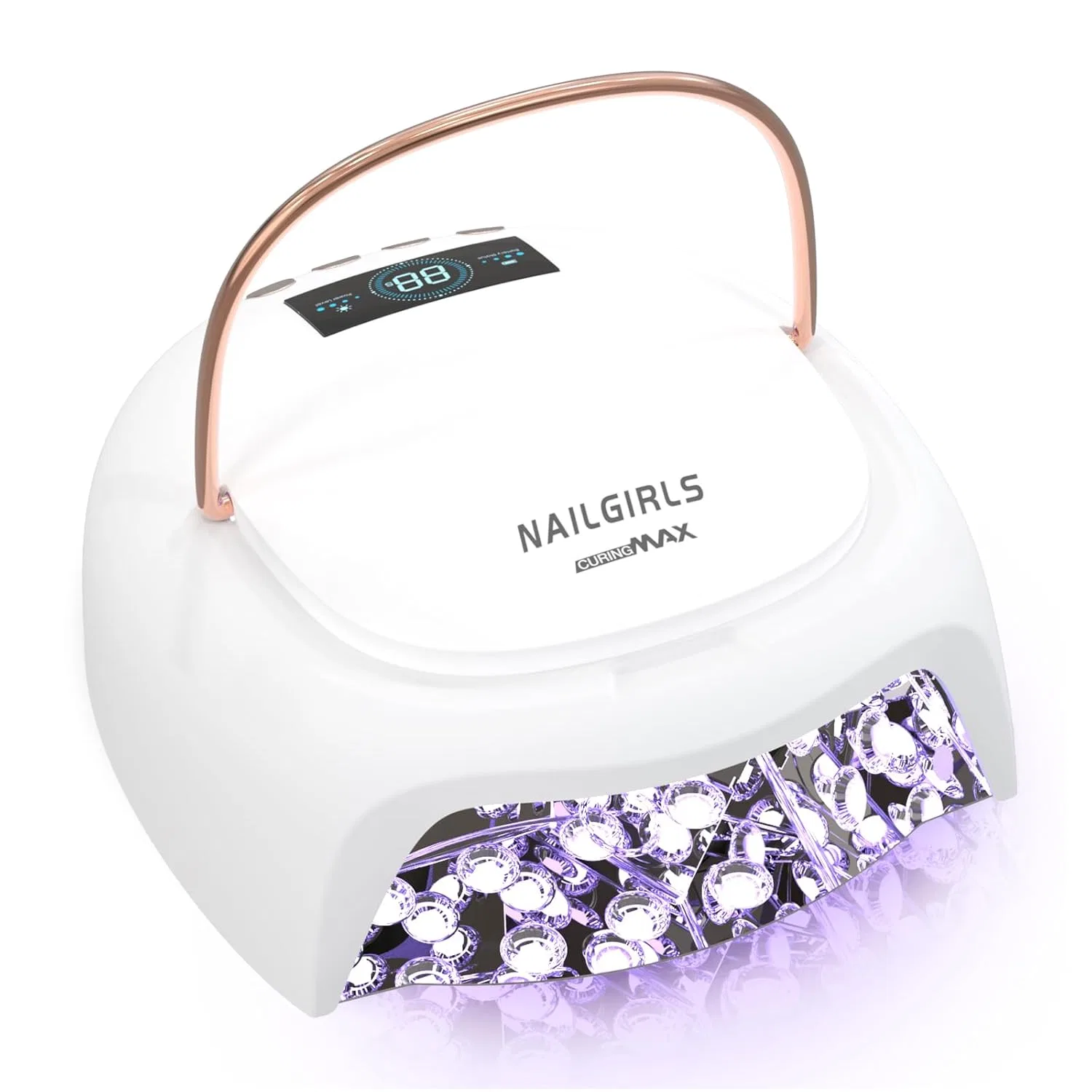 Перезаряжаемая УФ-лампа для гелевых ногтей «80 Вт» от NAILGIRLS Nailgirls, White