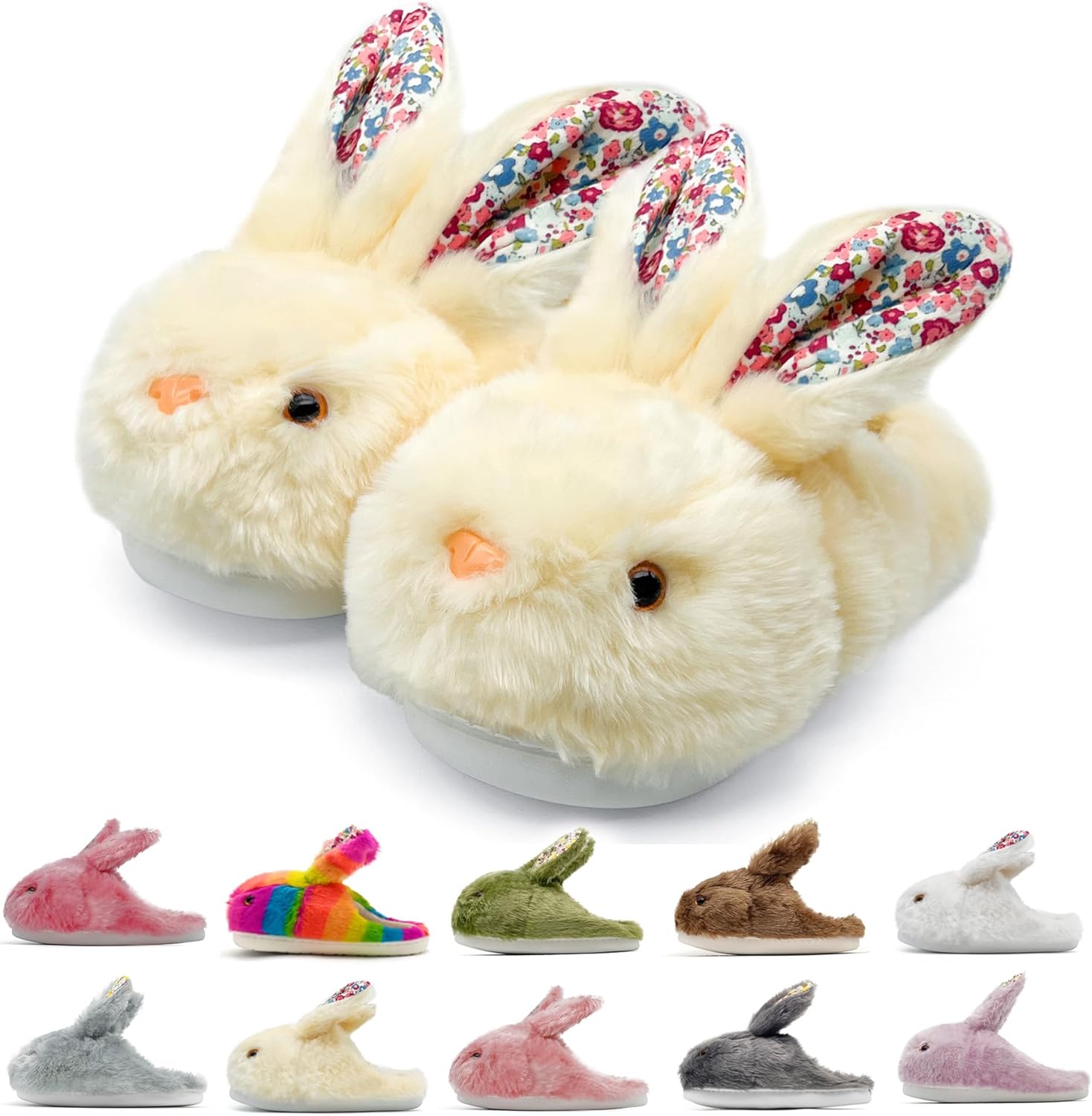 

Домашние тапочки в виде зайчиков для женщин и мужчин Vinnercoco, бежевый