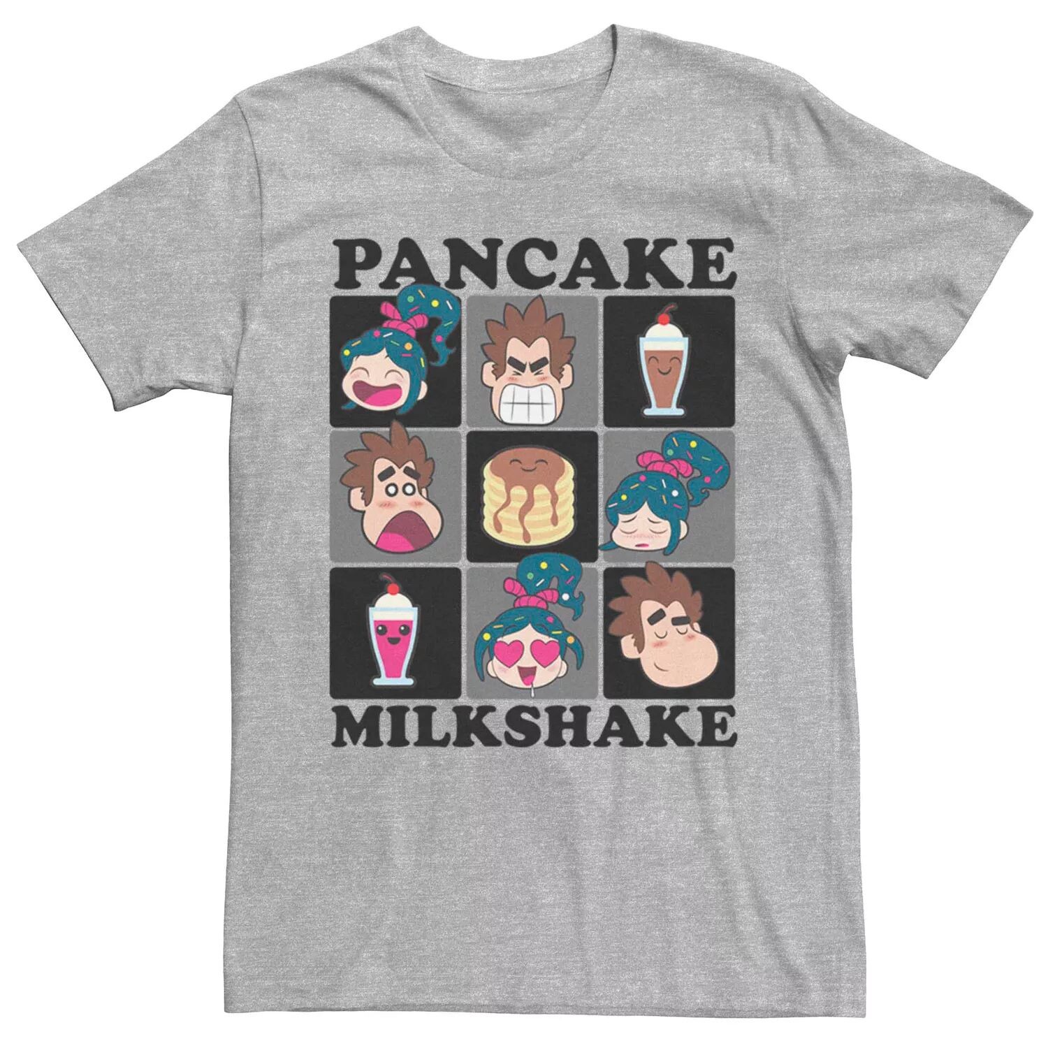 

Мужская футболка с квадратным рисунком Disney Wreck It Ralph 2 Pancake Milkshake Licensed Character