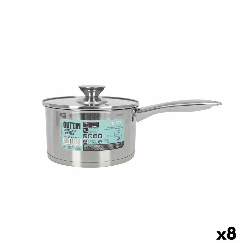

Кастрюля с крышкой Quttin Hermes 2,2 л сталь (8 шт.)